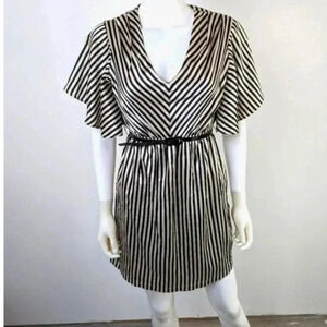 Judith March Striped Silky Dress